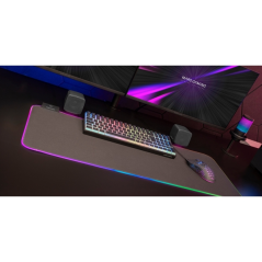 Enceinte compacte Mars Gaming MS-PRO 10 W - Alimentation USB - Éclairage RGB - Prise jack 3,5 mm - Câble de 80 cm - Noire