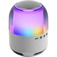 Enceinte Bluetooth Mars Gaming MS-FLOW 15 W - Éclairage RGB 360° - Batterie 2000 mAh - Compacte - Portée jusqu'à 10 m - Blanche