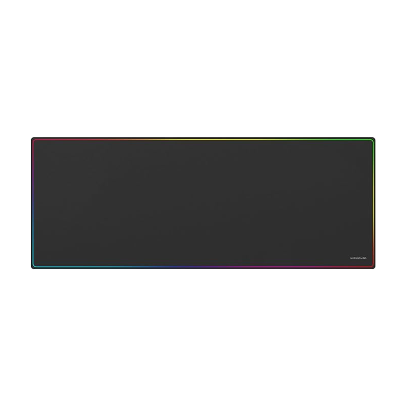 Tapis de souris extra large Mars Gaming MMP224 - Base antidérapante - Surface en nanotextile flexible - 880 x 330 x 3 mm - Noir