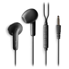 Écouteurs intra-auriculaires NGS CROSS FLIP avec microphone - Jack 3,5 mm - Bouton multifonction - Couleur noire