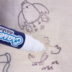 Set de tampons enfants thème marin Apli - Encre effaçable multicolore