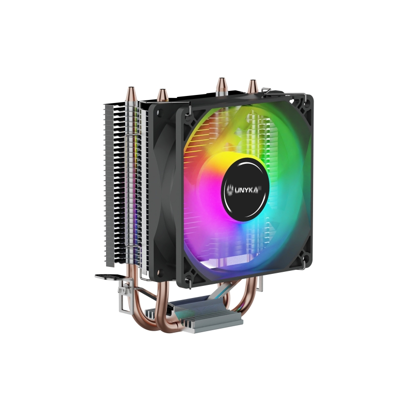 Refroidisseur CPU Unykach Unycool H20 ARGB - Multiprise universelle - Ventilateur 90 mm - Éclairage ARGB - Noir