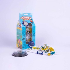 ✅ Apli Sea Tale Kids Stamp Set - Encre effaçable - Thème marin - Comprend un stylo gomme - Encre non toxique e en stock