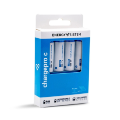 Pack de 4 piles rechargeables USB-C Energy Sistem Charge Pro C - 3405 mWh - 2270 mAh - AA - 2,5 V - Chargement via USB-C