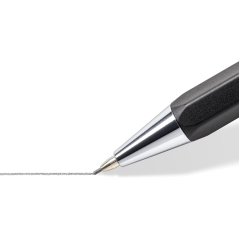 LOT de 10 Porte-mine Staedtler Graphite 778 0,7 mm - Corps hexagonal noir mat - Mine métallique rétractable - Mine amortie