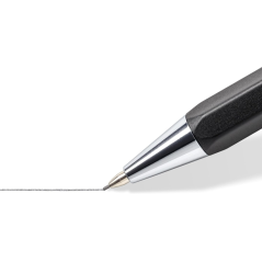 LOT de 10 Porte-mine Staedtler Graphite 778 0,5 mm - Corps hexagonal noir mat - Mine métallique rétractable - Mine amortie