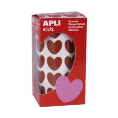 ✅ Apli Rouleau de Gomets Coeur - Adhésif Permanent - 900 Gomets - Favorise la Créativité et la Psychomotricit en stock