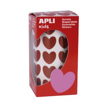 ✅ Apli Rouleau de Gomets Coeur - Adhésif Permanent - 900 Gomets - Favorise la Créativité et la Psychomotricit en stock
