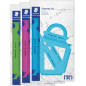 Présentoir Staedtler avec 18 jeux de règles - Le lot comprend une règle droite de 20 cm, un rapporteur, une équerre 60/30° et
