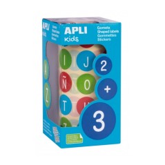 ✅ Apli Rouleau de Gomets Ronds ABC - Adhésif Amovible - 900 Gomets - Favorise l'Apprentissage - Adhésif à Bas en stock