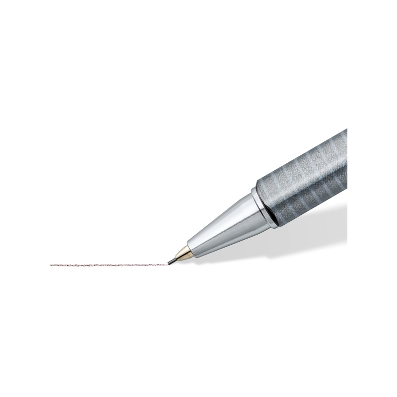 LOT de 10 Porte-mine Staedtler Triplus Micro 774 0,5 mm - Design triangulaire ergonomique - Mine métallique rétractable - Gomme