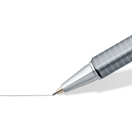 LOT de 10 Porte-mine Staedtler Triplus Micro 774 0,5 mm - Design triangulaire ergonomique - Mine métallique rétractable - Gomme