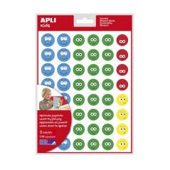 ✅ Apli Bag of Happy Face Gomets II - Adhésif amovible - 144 Gomets - 4 styles de visage - Encourage l'expressio en stock