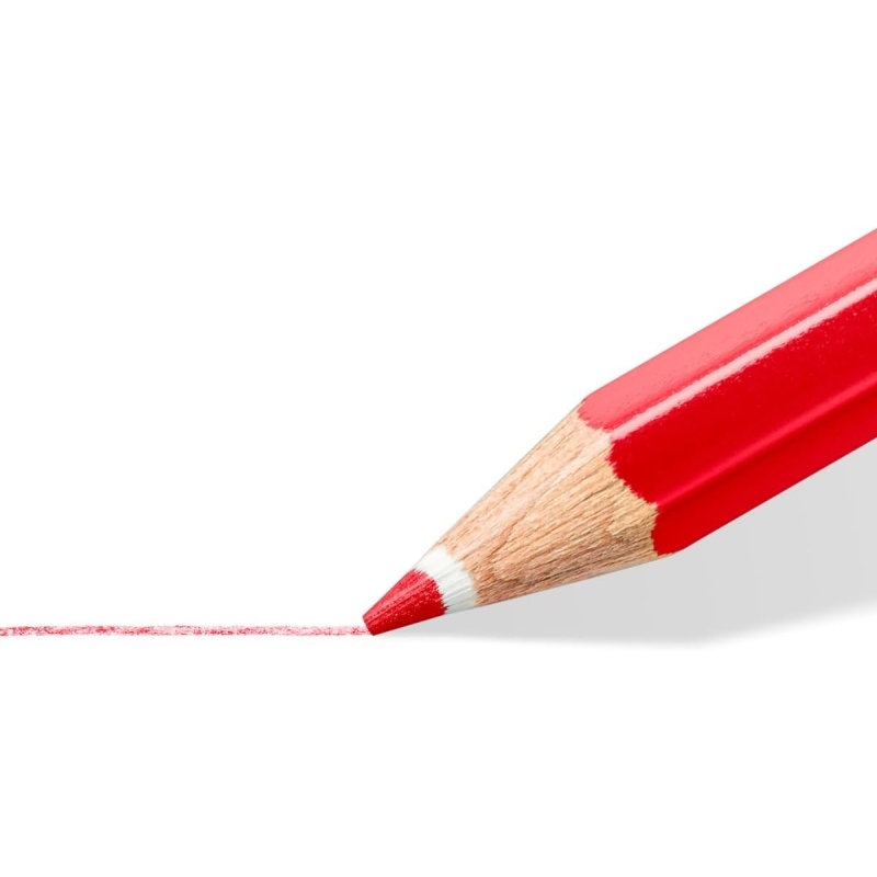 Coffret de 36 crayons de couleur hexagonaux Staedtler Noris Aquarell + pinceau - Mine renforcée pour une meilleure résistance à