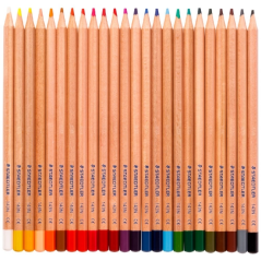 Coffret Staedtler Noris Natural de 24 crayons de couleur hexagonaux - Bois certifié FSC - Corps en bois naturel