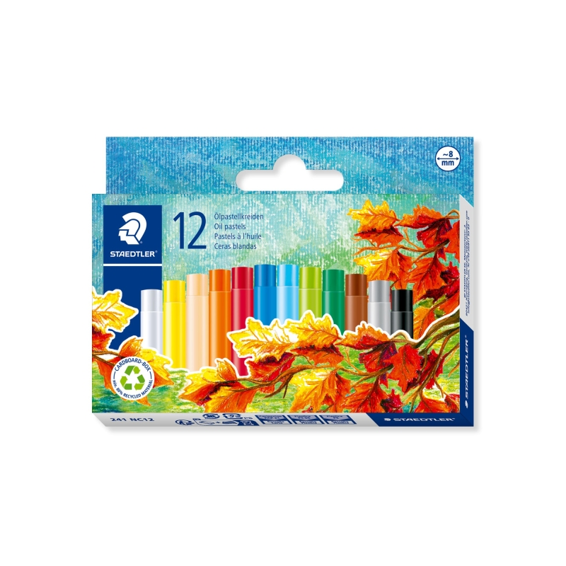 Staedtler Noris 241, paquet de 12 crayons tendres - 8 mm de diamètre - Résistants à la casse - Couleurs assorties