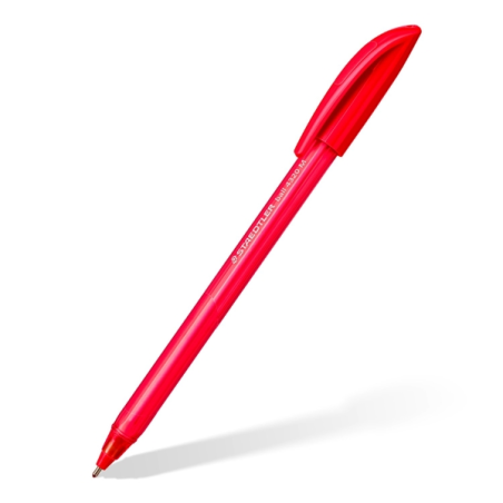Lot de 10 stylos à bille Staedtler Ball 4320 M (pointe 1 mm) - Écriture fluide - Corps triangulaire - Couleurs assorties