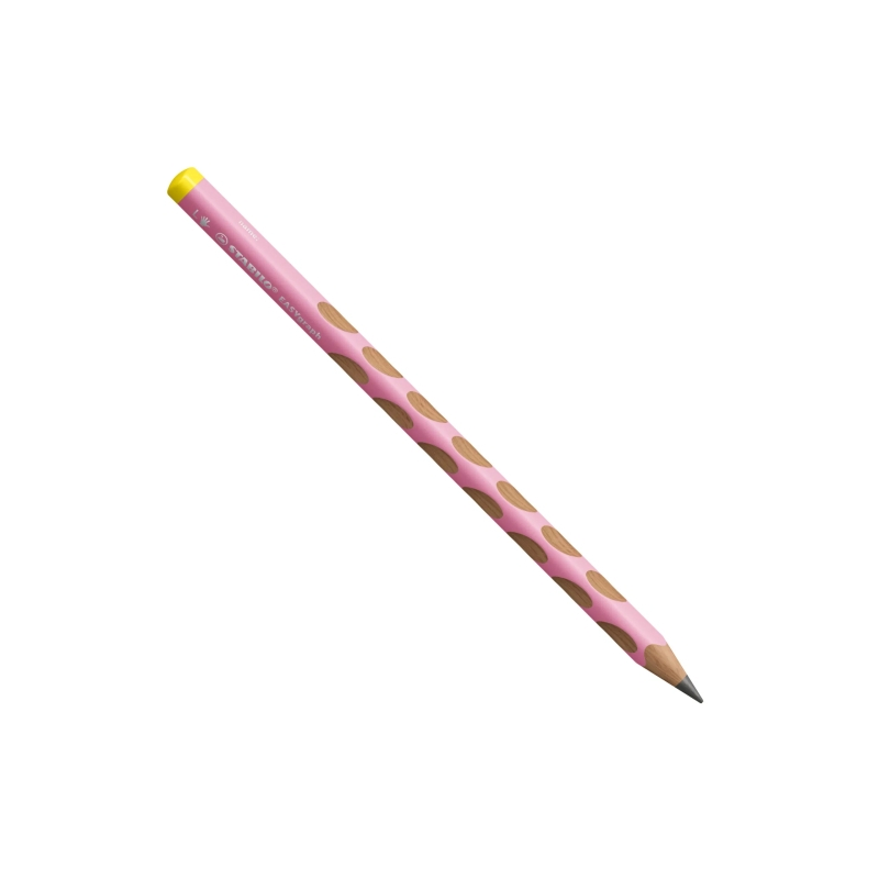Crayons graphite HB Stabilo Easygraph pastel pour gauchers x6 rose