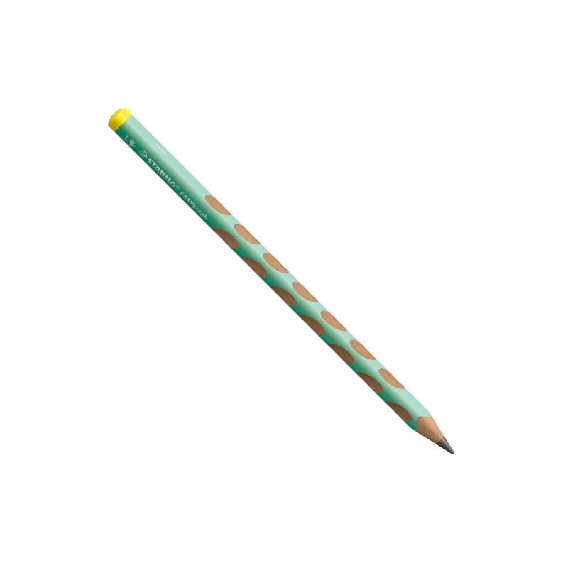Crayons graphite HB Stabilo Easygraph pour gauchers vert pastel x6