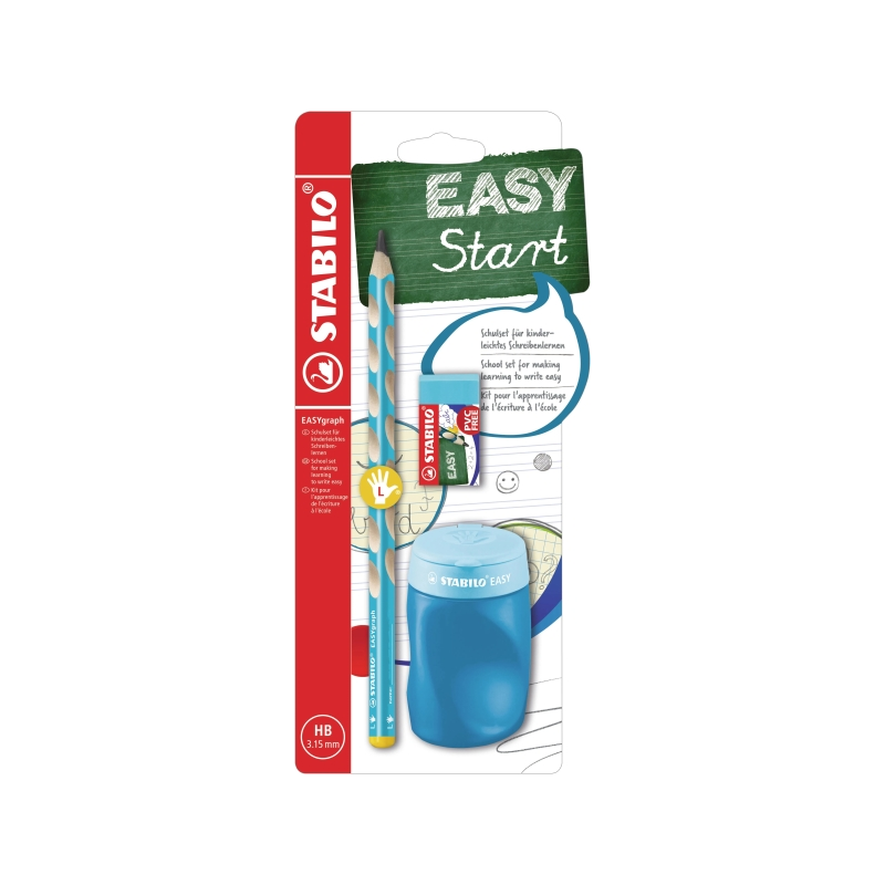 Pack Stabilo Easygraph porte-mine HB 3,15 mm avec taille-crayon et gomme