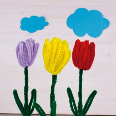 Cure-pipes Apli Green pour travaux manuels - Flexible - Doux - Épais - Manipulation facile - Stimule la créativité et la