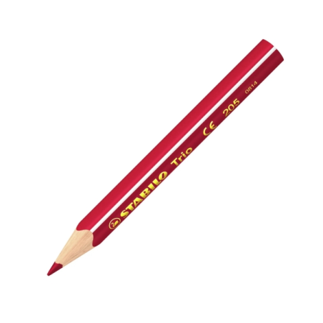Coffret mini Stabilo Trio Thick de 12 crayons de couleur - Mine de 4,2 mm - Forme triangulaire - Couleurs assorties