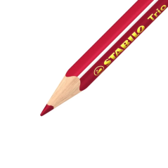 Coffret mini Stabilo Trio Thick de 12 crayons de couleur - Mine de 4,2 mm - Forme triangulaire - Couleurs assorties