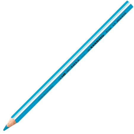 Stabilo Trio, lot de 12 crayons de couleur épais - Mine de 4,2 mm - Forme triangulaire - Couleurs assorties
