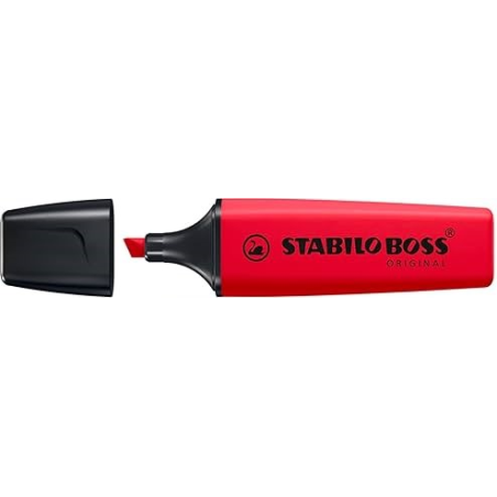 Présentoir Stabilo Boss 70 avec 15 marqueurs fluorescents - Largeur de trait de 2 à 5 mm - Rechargeable - Encre à base d'eau