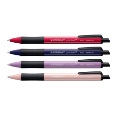 Présentoir Stabilo Pointball Naturecolors Wildflower avec 38 stylos rétractables - Pointe de 0,5 mm - Fabriqué avec 87 % de