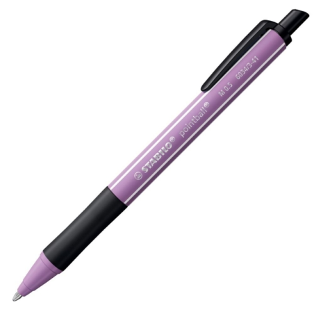 LOT de 10 Stylo bille rétractable Stabilo Pointball Naturecolors Wildflower - Pointe de 0,5 mm - Fabriqué avec 87 % de