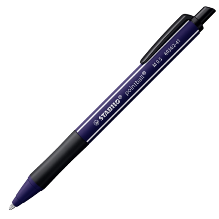 LOT de 10 Stylo bille rétractable Stabilo Pointball Naturecolors Wildflower - Pointe de 0,5 mm - Fabriqué avec 87 % de