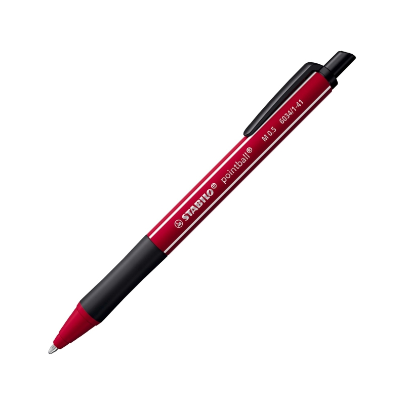 LOT de 10 Stylo bille rétractable Stabilo Pointball Naturecolors Wildflower - Pointe de 0,5 mm - Fabriqué avec 87 % de