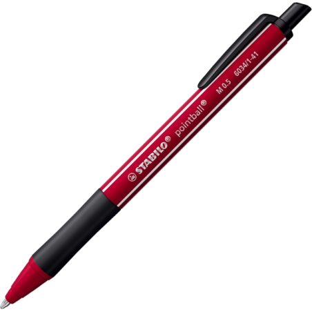 LOT de 10 Stylo bille rétractable Stabilo Pointball Naturecolors Wildflower - Pointe de 0,5 mm - Fabriqué avec 87 % de