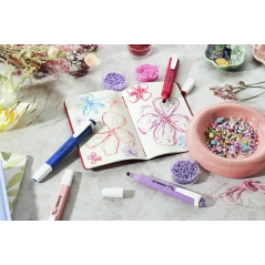 Lot de 4 feutres Stabilo Swing Cool Naturecolors Wildflower - Corps plat - Pointe biseautée - Largeur de trait de 1 à 4 mm