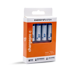 Pack de 4 piles rechargeables USB-C Energy Sistem Charge Pro C - 1100 mWh - 740 mAh - AAA - 1,5 V - Chargement via USB-C