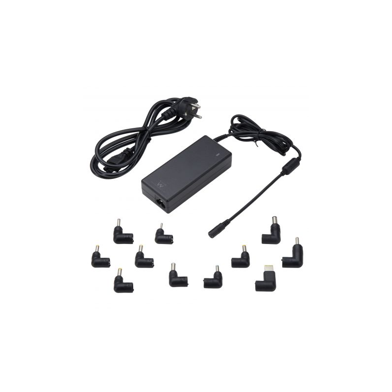 Chargeur universel pour ordinateur portable Ewent 90 W - 11 prises interchangeables - Automatique - Gestion intelligente de