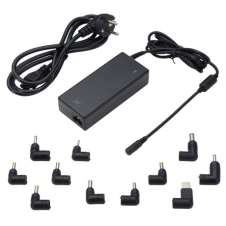 Chargeur universel pour ordinateur portable Ewent 90 W - 11 prises interchangeables - Automatique - Gestion intelligente de