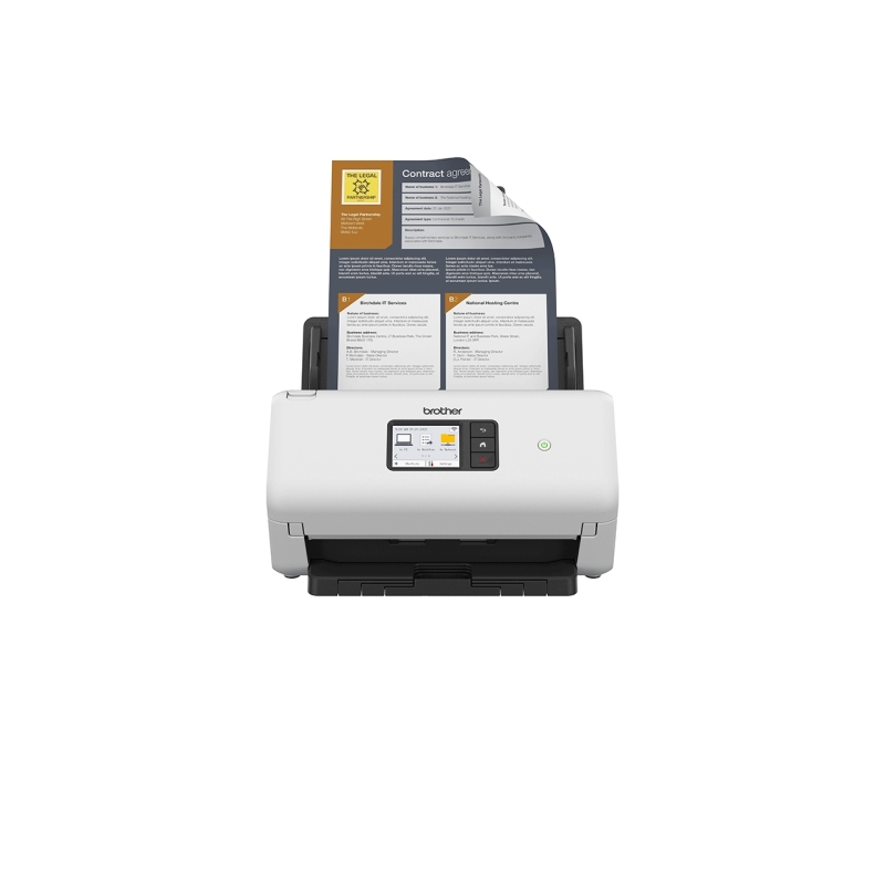 Scanner de bureau Wi-Fi Brother ADS-4550W - Jusqu'à 70 ppm - Chargeur automatique de documents 60 feuilles - Impression recto
