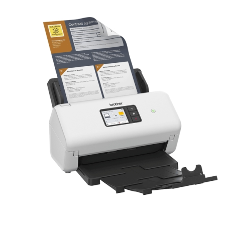 Scanner de bureau Wi-Fi Brother ADS-4550W - Jusqu'à 70 ppm - Chargeur automatique de documents 60 feuilles - Impression recto