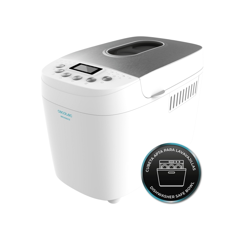Machine à pain automatique Cecotec Bread and Co 1500 PerfectCook - 850 W - 15 programmes automatiques - 2 résistances