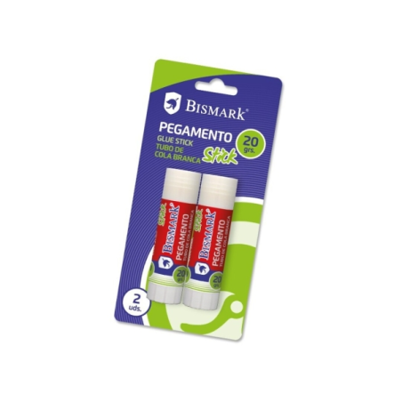 Lot de 2 bâtons de colle Bismark 20 g - Multiusages - Sans solvant - Usage scolaire