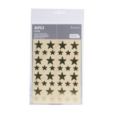 ✅ Apli Sachet de Gomets en Forme d'Étoile - Adhésif Permanent - Adhésif à Base d'Eau - Sans Solvant - Couleu en stock