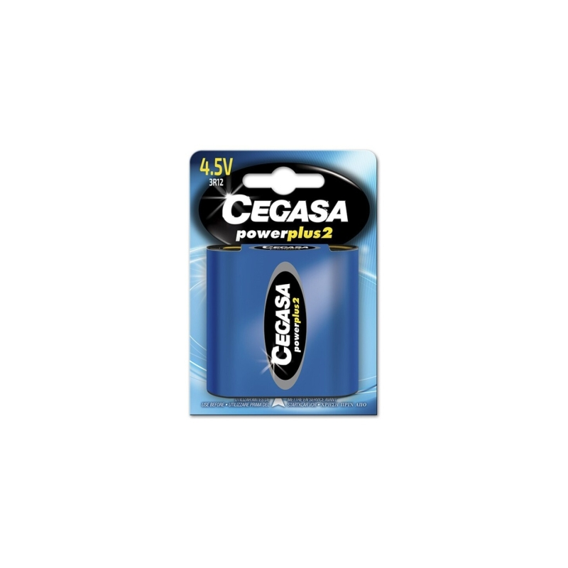 Cegasa Power Plus Lot de 2 piles 3R12 4,5 V - Pile saline pour appareils basse consommation