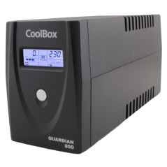 Onduleur Coolbox Guardian3 800 VA 480 W - 2 prises Schuko - USB - RJ45 - Protection complète contre les pics et les coupures de