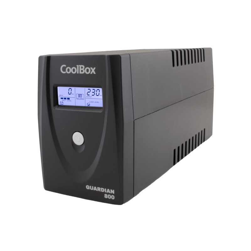 Onduleur Coolbox Guardian3 800 VA 480 W - 2 prises Schuko - USB - RJ45 - Protection complète contre les pics et les coupures de