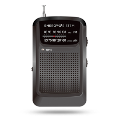 Radio portable analogique FM/AM Energy Sistem Pocket - Entrée jack 3,5 mm - Antenne télescopique - Alimentation par batterie