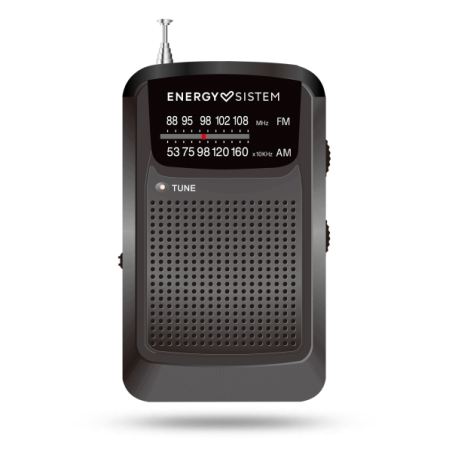 Radio portable analogique FM/AM Energy Sistem Pocket - Entrée jack 3,5 mm - Antenne télescopique - Alimentation par batterie