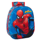 Sac à dos 3D Safta Spider-Man 8,64 L - Porte-bouteille - Porte-carte d'identité - Bretelles rembourrées - 27 x 33 x 10 cm