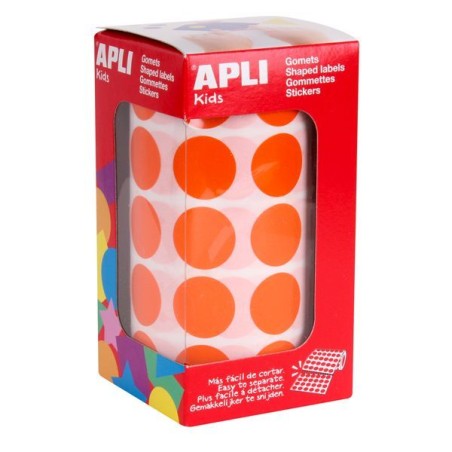 ✅ Apli Rouleau de Gomets Ronds Ø 20mm - Adhésif Permanent - 1770 Gomets - Adhésif à Base d'Eau - Sans Solvan en stock